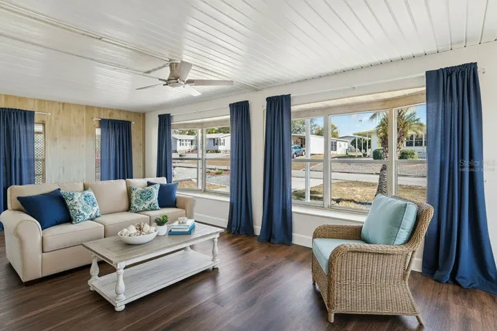 virtually staged living room