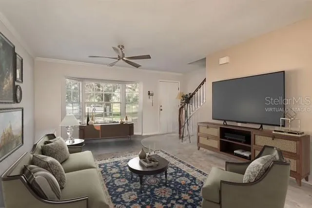Virtually Staged Livingroom Photo