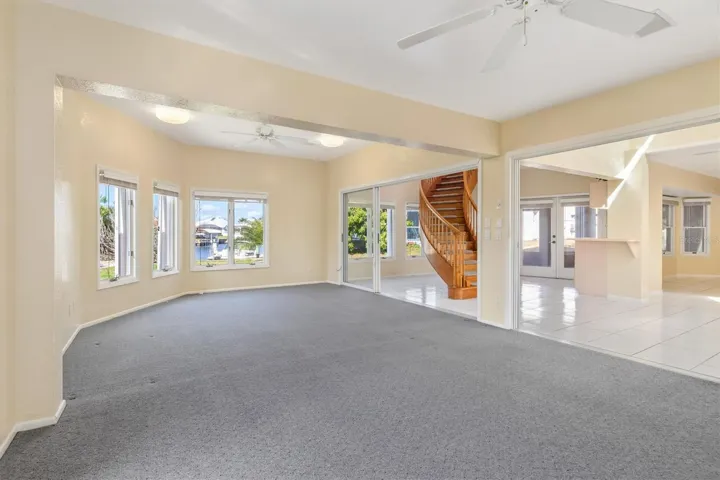Family Room/Den have sliding doors that open up to the rest of the home or can be closed for privacy