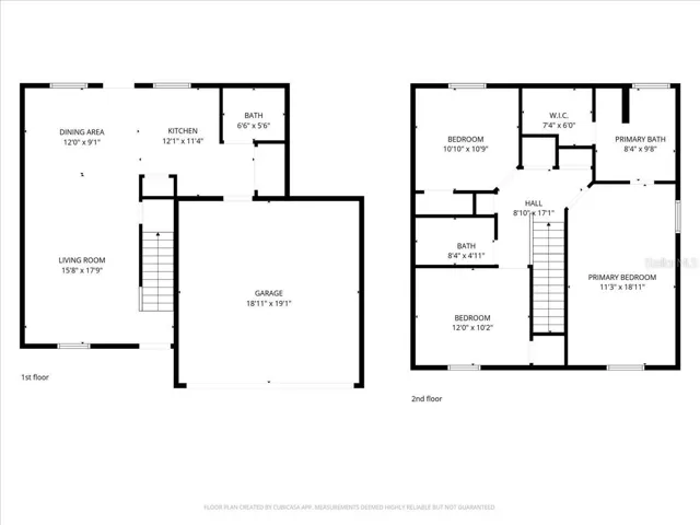 Both 1st and 2nd floorpans of 4275 Jody Ave