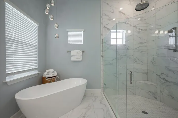 Soaking Tub and Oversized Shower