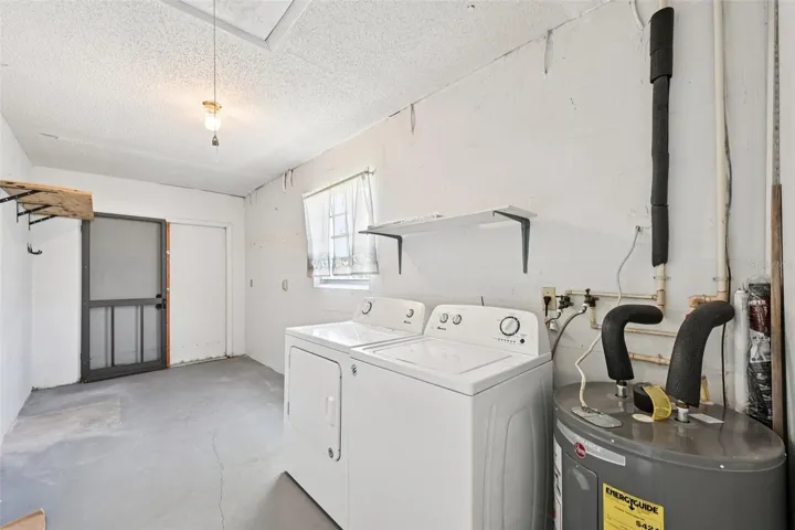 Inside utility off porch