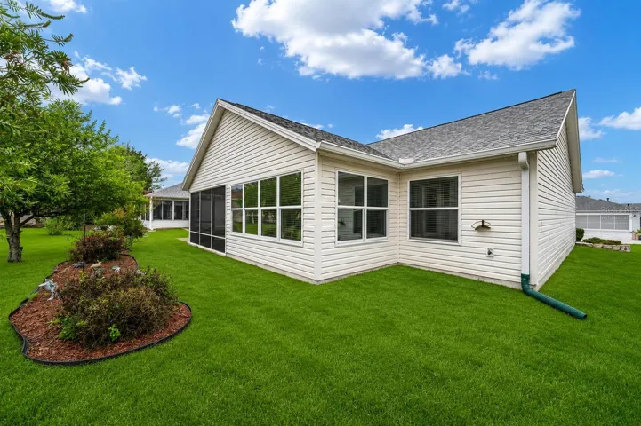 Virtually staged to reflect new sod