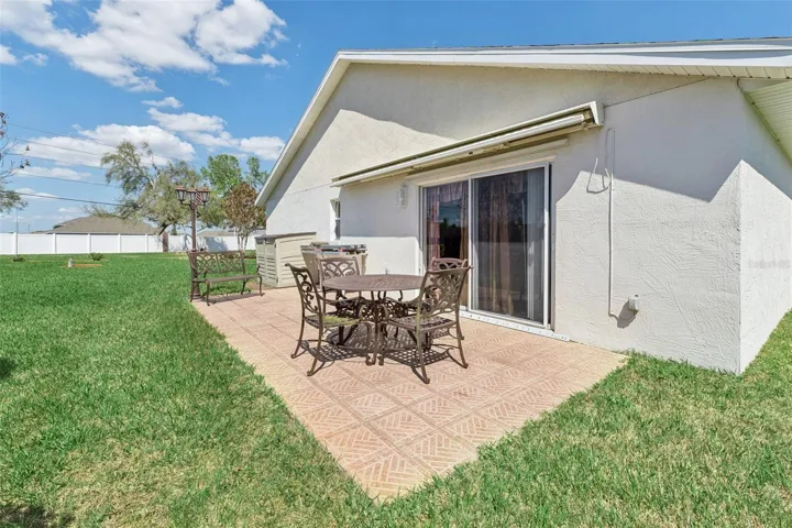 Open Patio with Retractable Awning