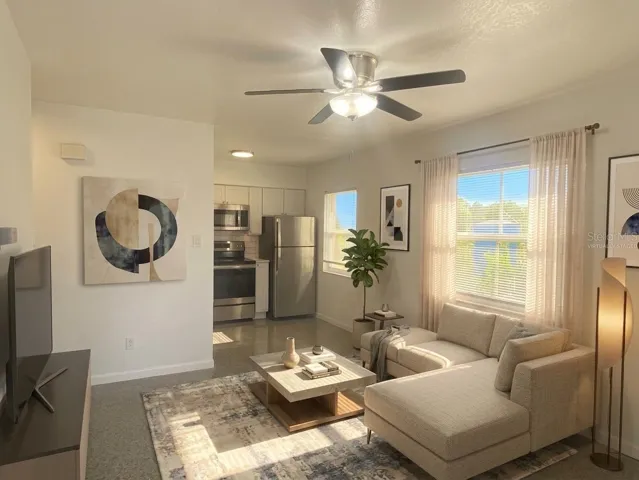 Virtually Staged Living room