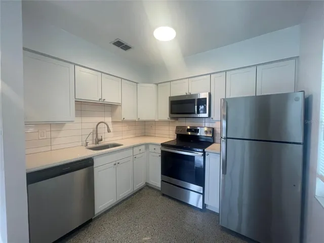 Sparkle Quartz Counter tops, SS Appliances