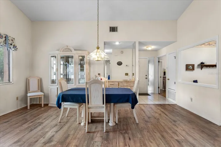 Open to kitchen for convenience