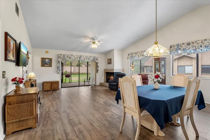Sliding glass doors to back porch