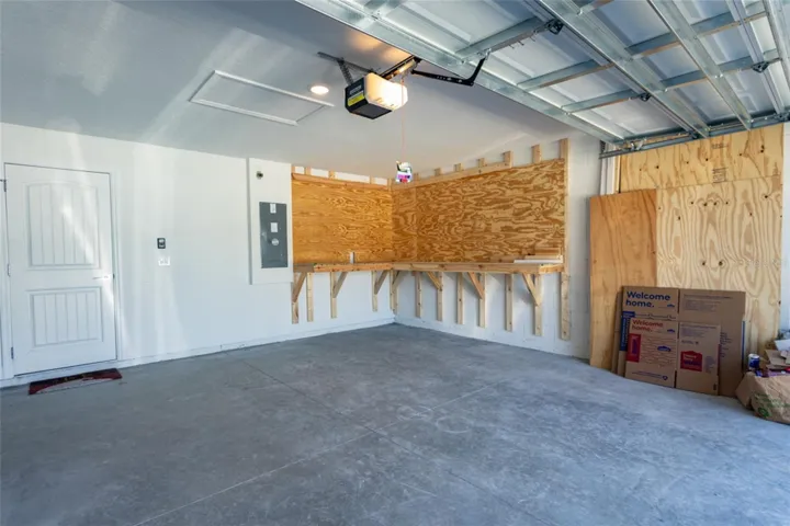 work bench in garage