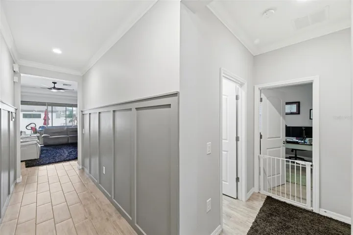 front entrance hallway with waynscot