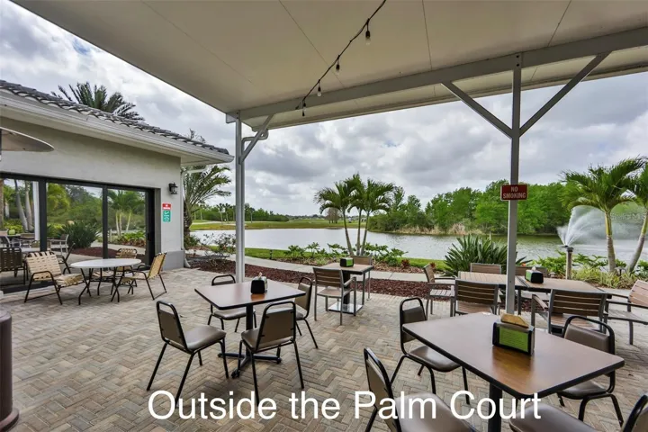 Outside the Palm Court Restaurant