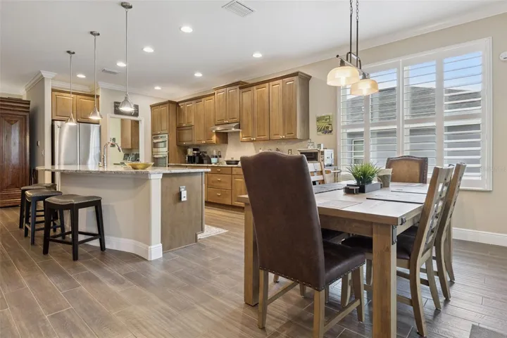 Large kitchen area.