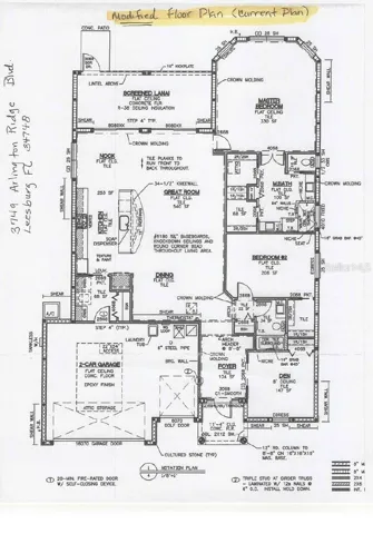 This is the seller modified Calla II floor plan for this home with the Bay Window extension in the Primary bedroom.