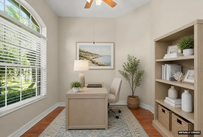 Office virtually staged
