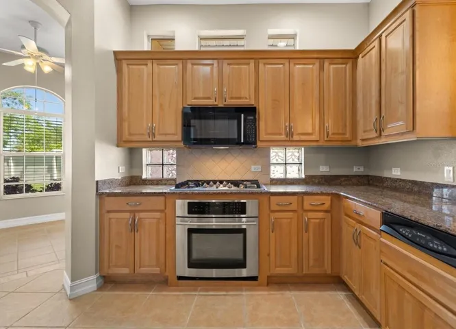 gas stove & plenty of cabinets