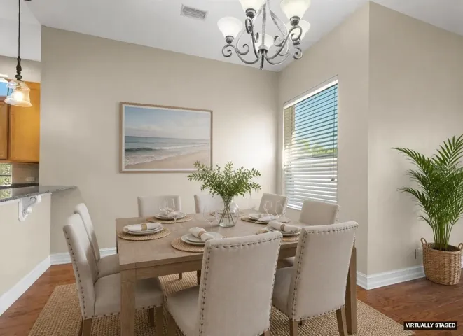 dining area virtually staged