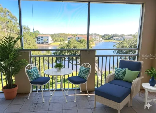VIRTUALLY STAGED: One View Of The Patio Over looking The ICW