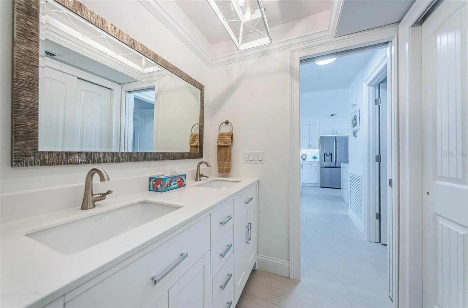 2nd bath, double vanities