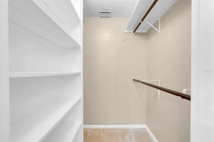 Walkin closet in Primary suite