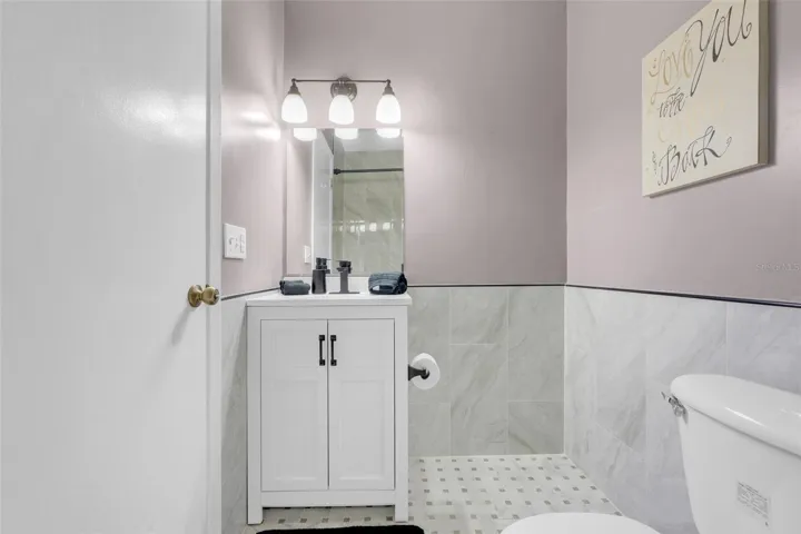 Vanity area in guest bath