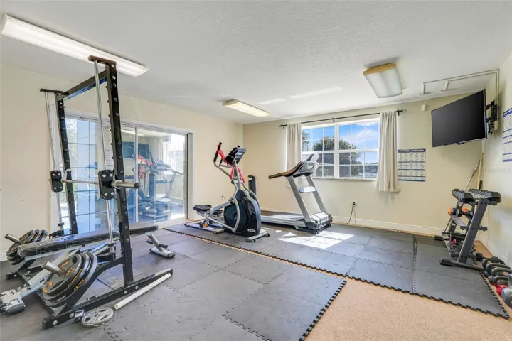 Fitness room in downstairs of clubhouse
