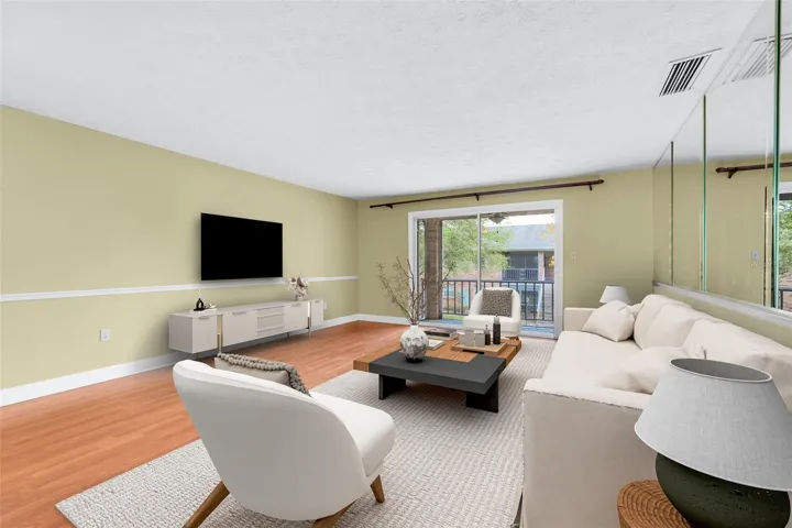 Living room staged