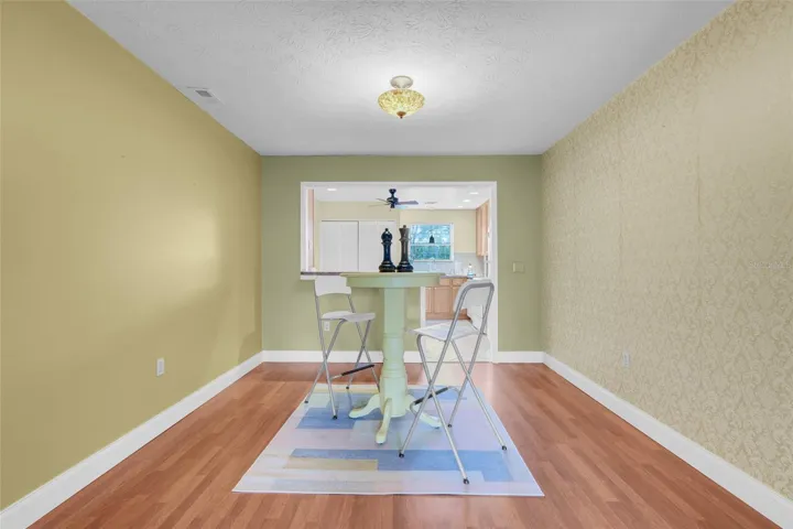 Dining room looking into kitchen