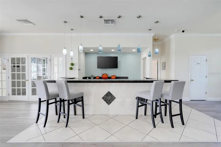 Bar area in clubhouse