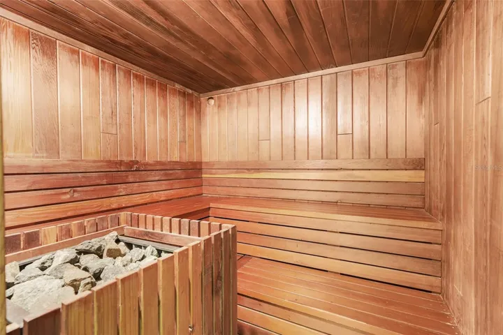 Sauna in fitnees room locker room