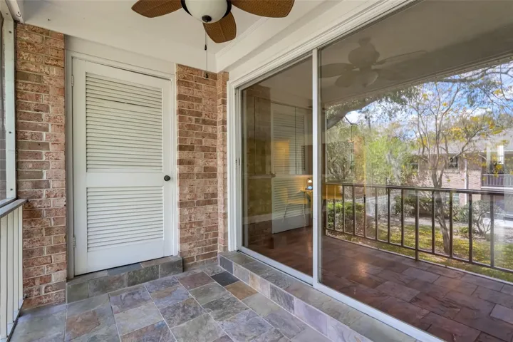 Storage room on patio
