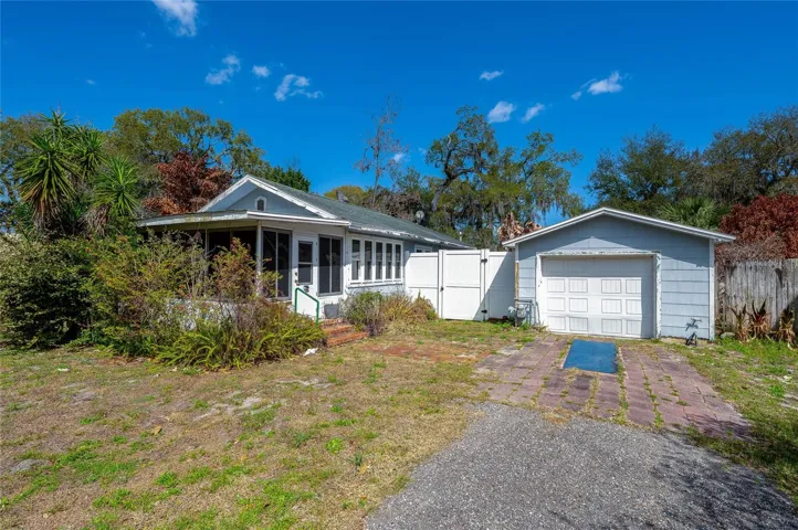 Home on the left, garage on the right