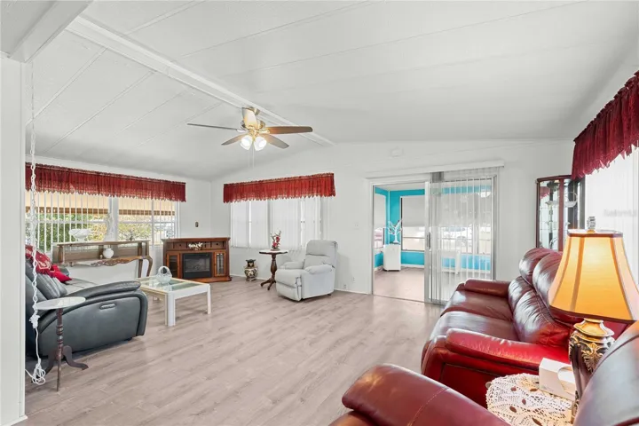 Open concept living room and everything stays with the home.