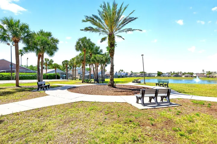 Residents of Hampton Lakes enjoy access to COMMUNITY AMENITIES including a park, playground, and sports courts.