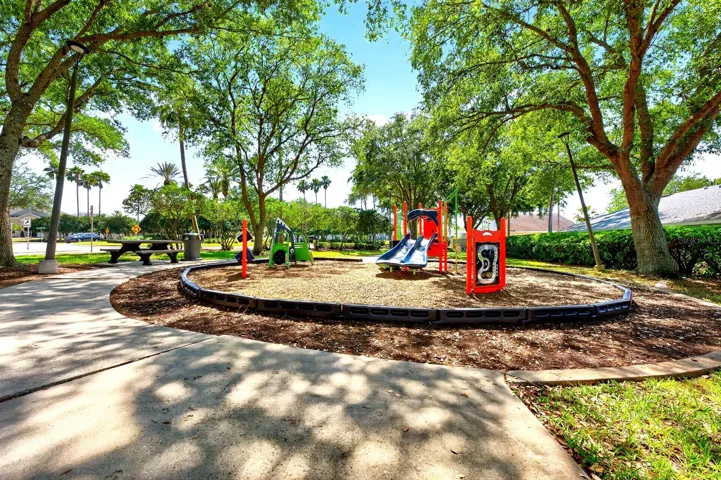 Residents of Hampton Lakes enjoy access to COMMUNITY AMENITIES including a park, playground, and sports courts.