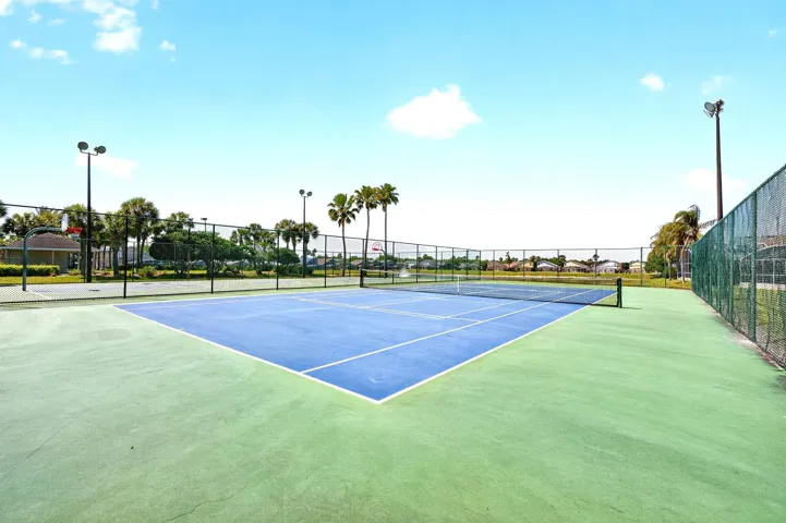 Community tennis court.