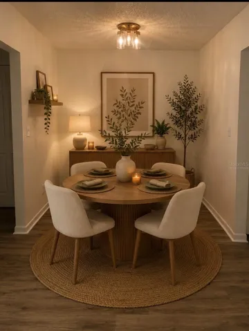 Dining room Virtually staged.