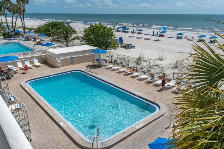 Pool and beach area
