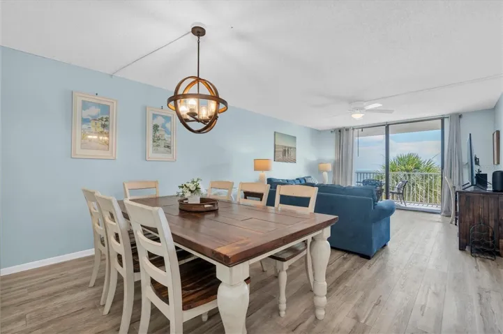 Dining area and living area