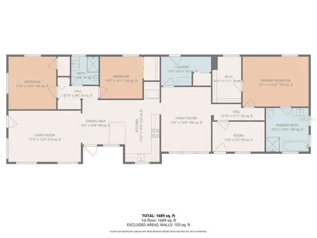 Floor Plan - Room Sizes Not to scale or accurate.