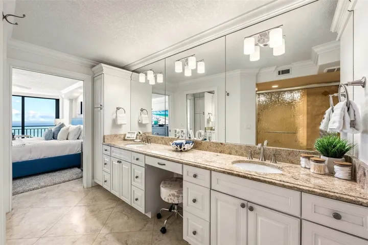 Double Vanity with Makeup Area