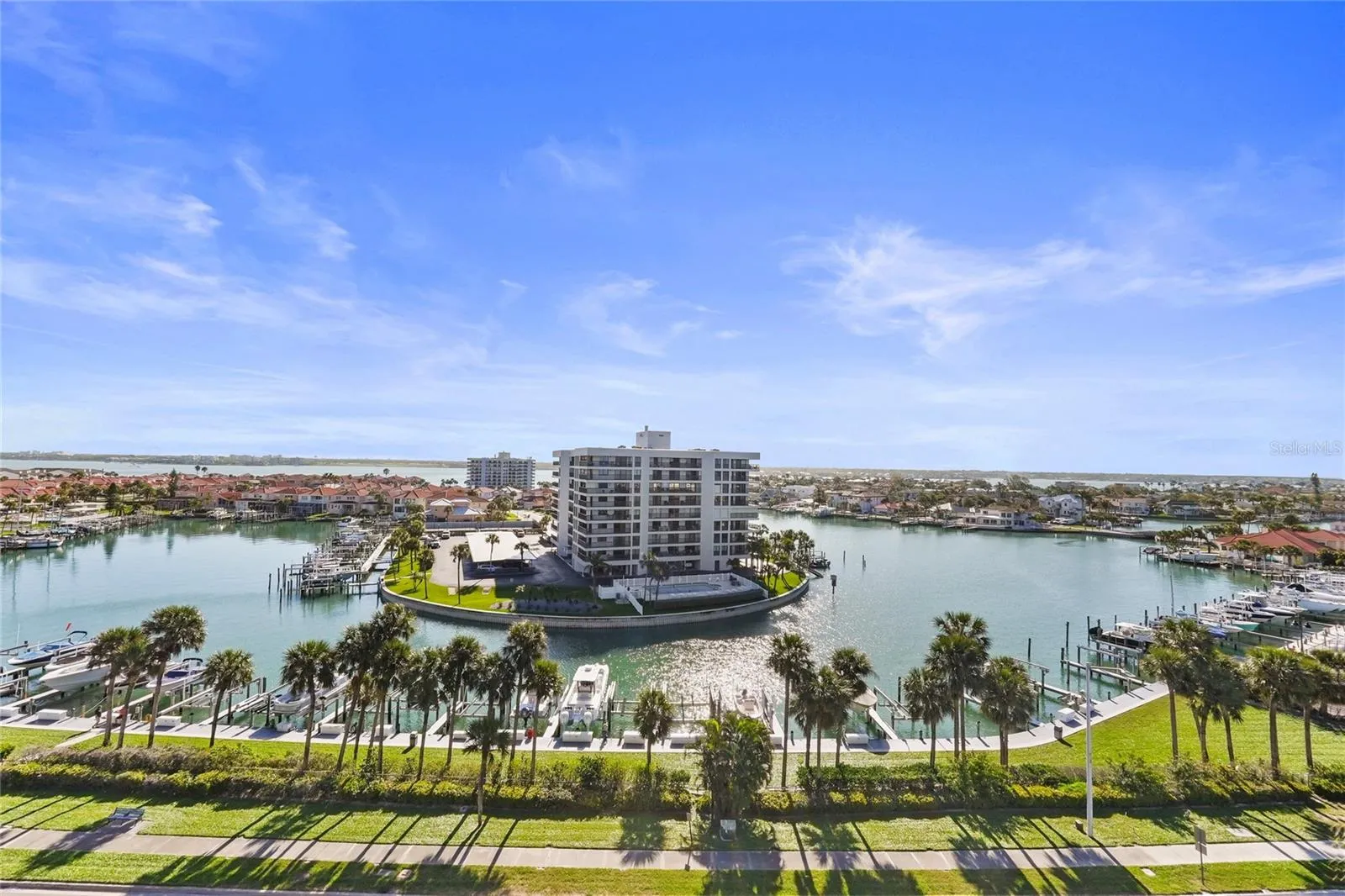 Intracoastal water views from this 8th floor residence on Sand Key
