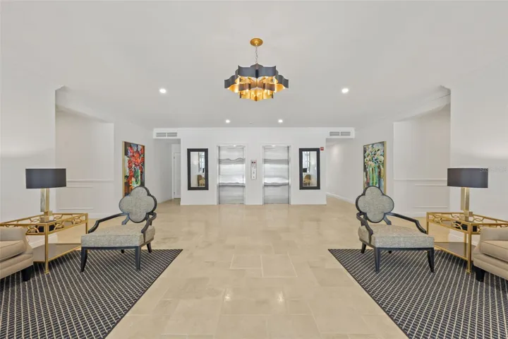 Lobby W/ Two Elevators