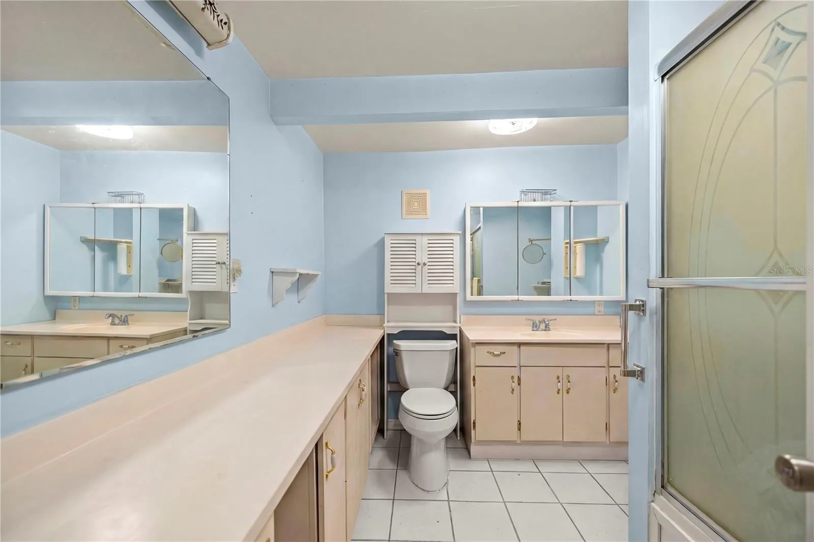 downstairs bathroom spa tub virtual staged