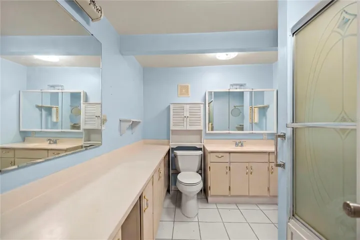 downstairs bathroom spa tub virtual staged