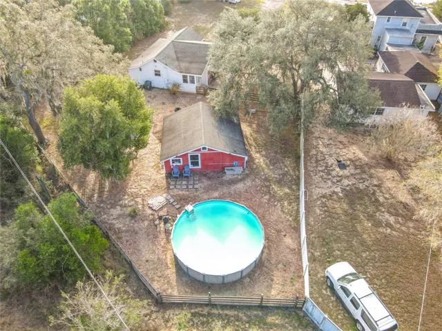 Backyard pool area