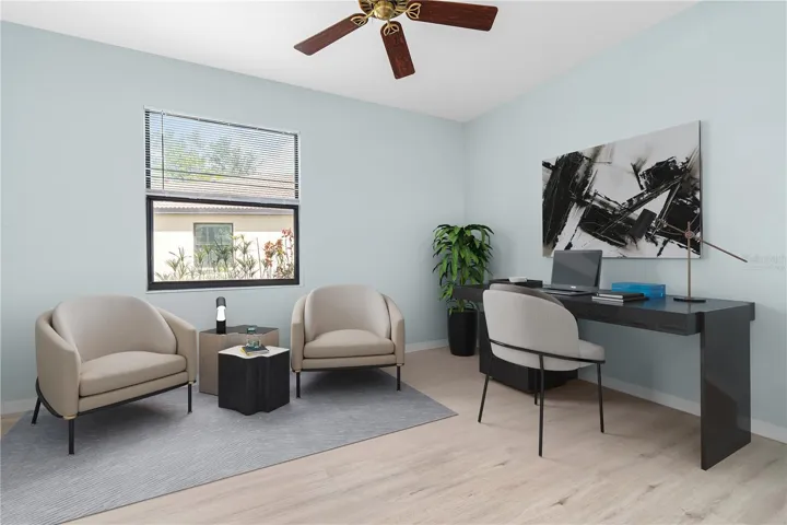 virtually staged den