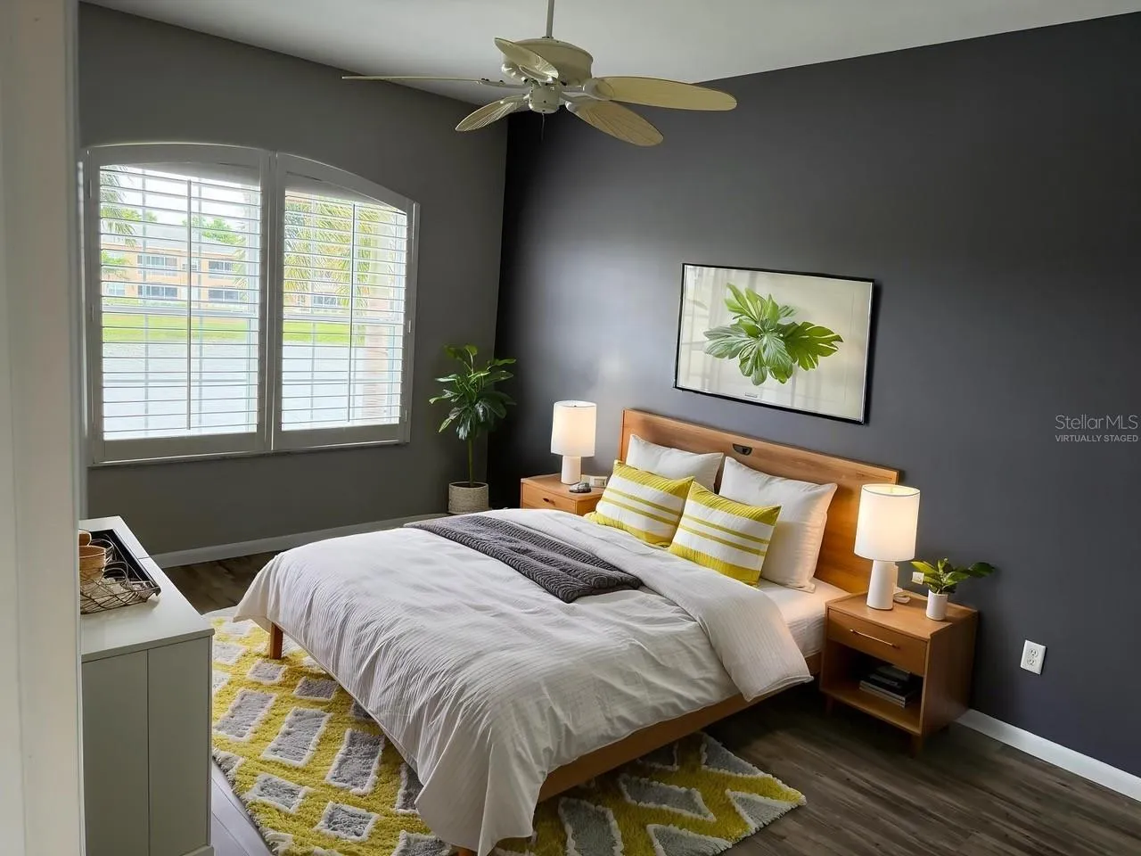 Virtually Staged Primary Bedroom