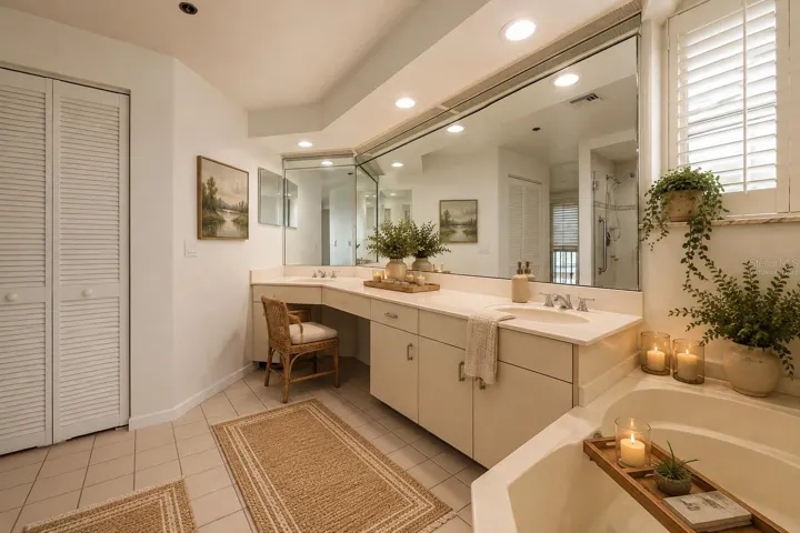 2nd floor Bath virtually staged