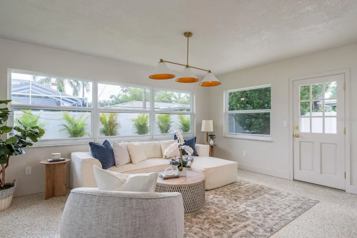 Bonus family room opens to kitchen and dining