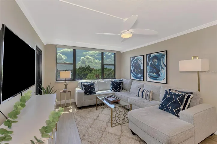 couch and coffee table in living area will be replaced